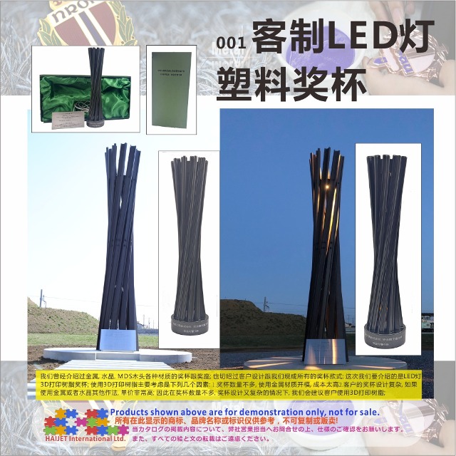 001&nbsp;客制LED灯塑料奖杯